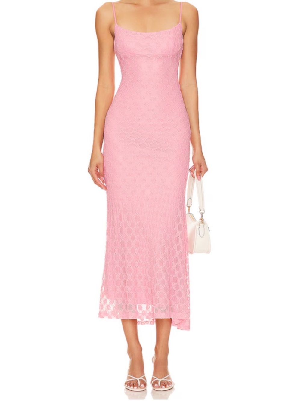 Revolve Adoni Midi Dress in Lili Pink